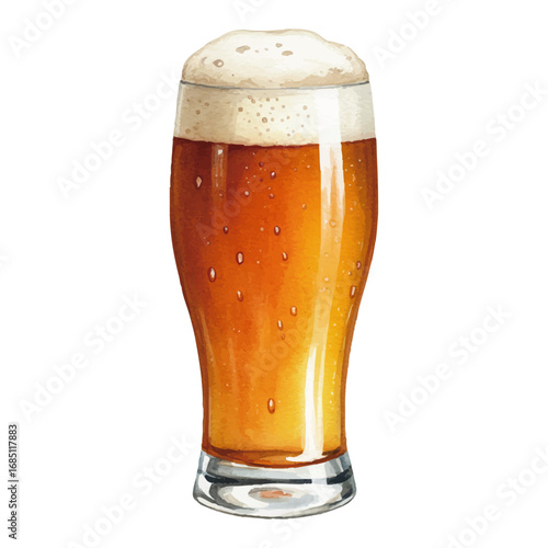 Vector watercolor Beer / 水彩テイストのビールイラスト