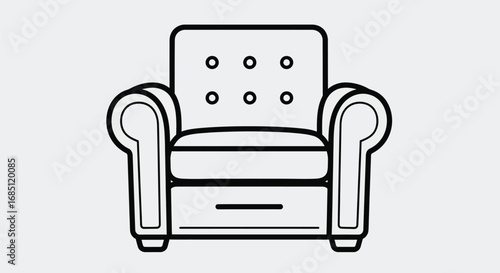Vector illustration of illustration of a modern armchair