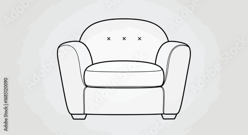 Vector illustration of illustration of a comfortable armchair