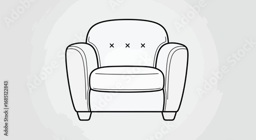 Vector illustration of illustration of a comfortable armchair