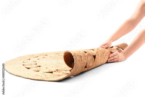 Female hands with wicker ca...