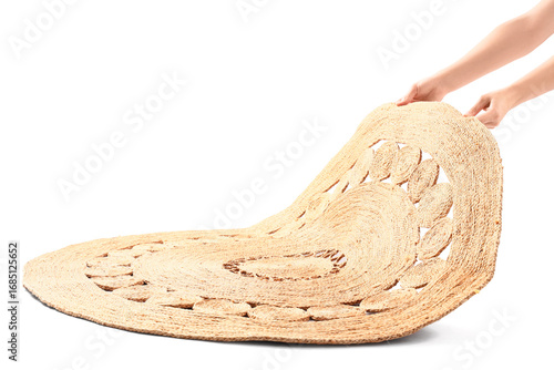 Female hands with wicker ca...