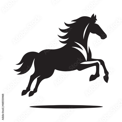 horse running vector silhouette clip art  logo design illustration 