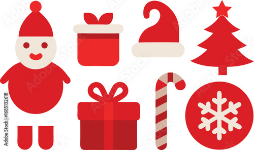 Festive christmas icons pack detailed vector illustration scalable eps for holiday designs