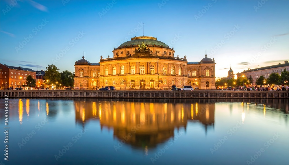 Fototapeta premium Royal Danish Theatre at Dusk