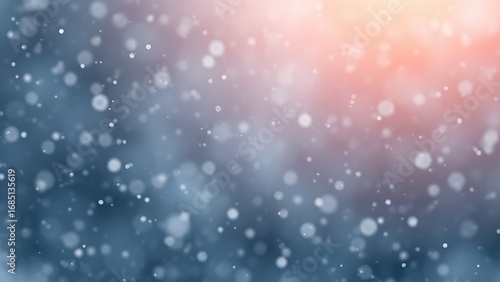 Gentle snowfall in soft illumination, evoking quiet winter mood.