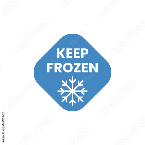 Frozen Product Diamond Warning Label