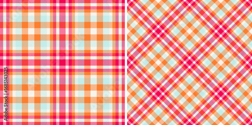 Pattern plaid tartan of fabric seamless vector with a texture background textile check. Set in spring colors for book cover design ideas.