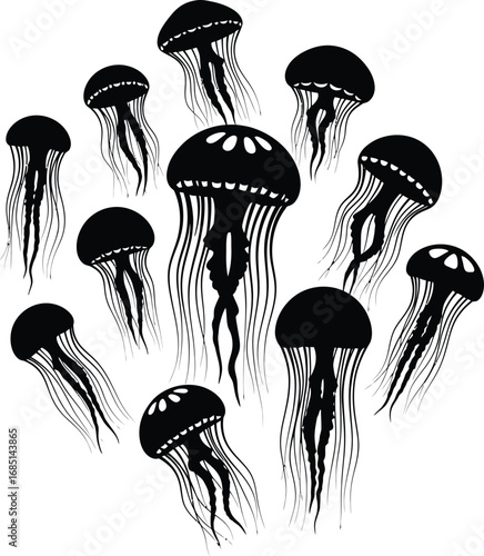 vector illustration of mushrooms