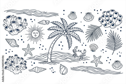 Beach Elements Illustration