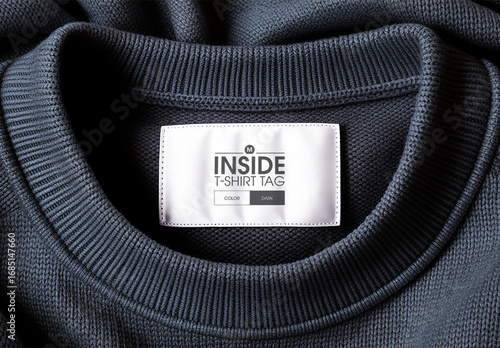 Realistic Inside Tshirt Tag Mockup