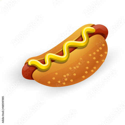vector illustration of hotdog