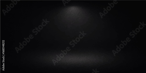 Textured dark grunge black and white wall with a blank dark blue and light pattern
