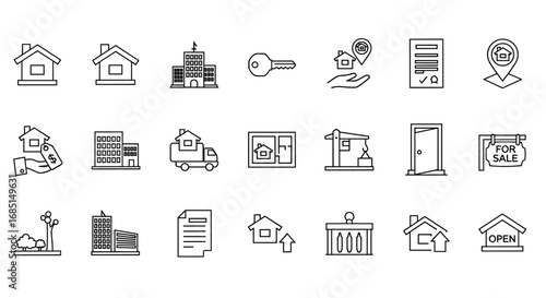 Office and Work Icons, vector illustration