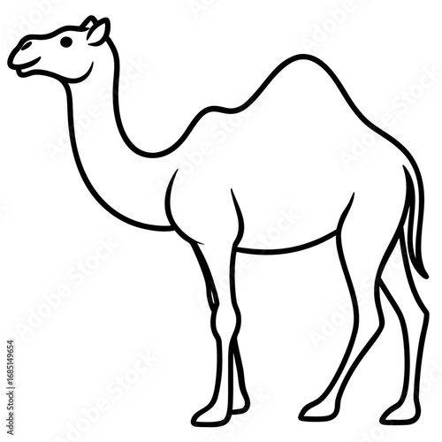 Camel Outline Vector Art