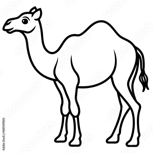 Camel Outline Vector Art