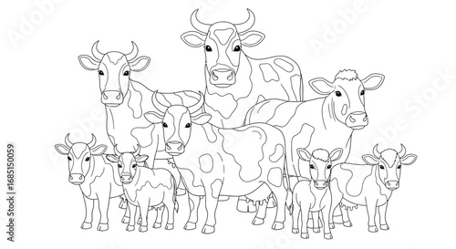 Minimal Anime Style Farm Animals Educational Coloring Page for Kids Learn Fun Facts