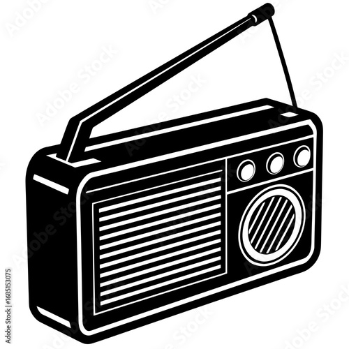 radio electronic silhouette black