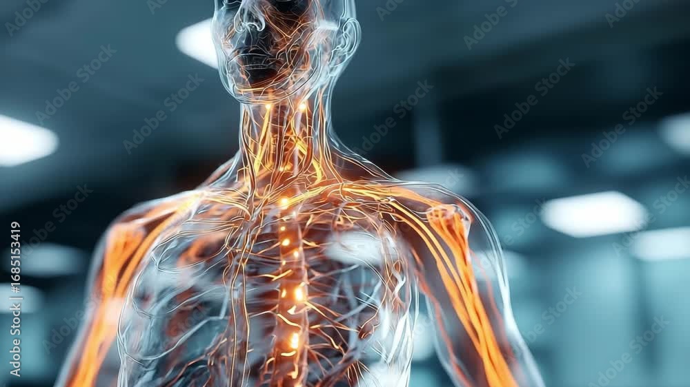Tech Human Body Transparent high tech human body unfolding structure diagram, Whole ...