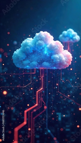 Secure Scalable Cloud Storage A Visual Representation of Interconnected Data Servers