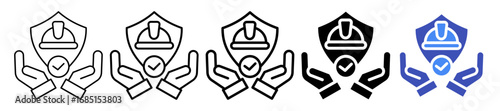 Job Safety Icon In 5 Different Styles Set Collection