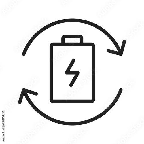 Renewable Battery Storage icon vector image. Suitable for mobile apps, web apps and print media.