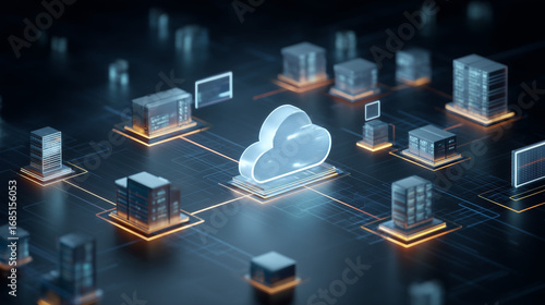 Cloud Computing and Online Connectivity Concept Illustration