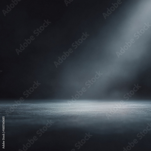 Dramatic  atmospheric background featuring a dimly lit stage or platform. Ideal for showcasing products  presentations  or adding depth to creative projects. Abstract and versatile.