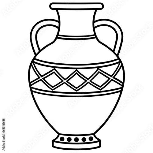Clean Linear Pottery Vector