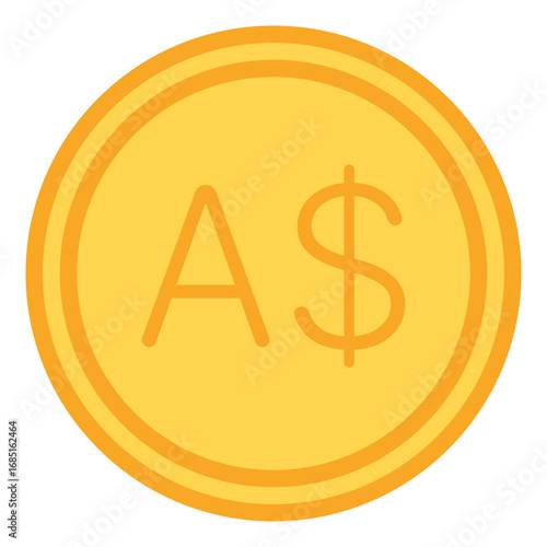 australian dollar flat icon