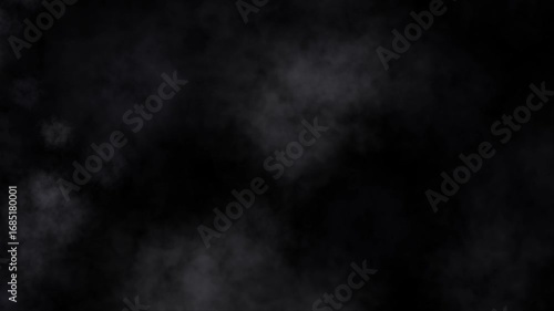 Dark Misty Smoke Clouds on A Black Background