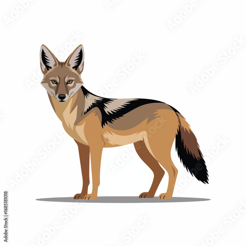 Illustration of a golden jackal
