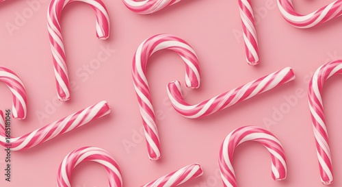 Pink candy canes pattern