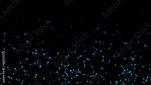 Futuristic Data Visualization with Glowing Blue Particles