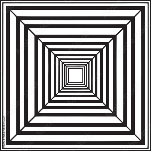 Abstract Optical Illusion Concentric Squares