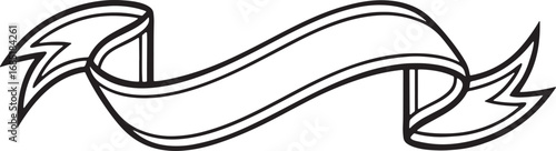 Simple Decorative Ribbon Banner Illustration