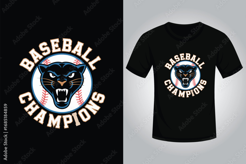 Fototapeta premium Baseball T Shirt Design