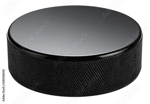 an ice hockey puck isolated on white background