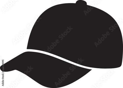 Silhouette vector of cap design, isolated headwear graphic for fashion, casual, sports, and lifestyle themes.