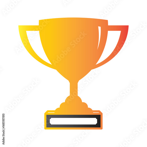 Elegant golden trophy icon symbolizing success, victory, and excellence. Perfect for awards, competitions, sports achievements, and celebration designs.