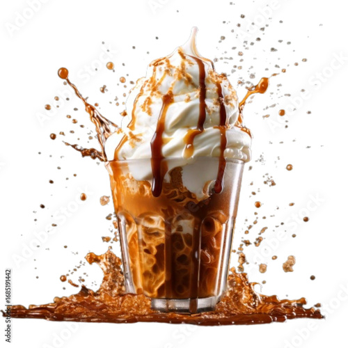 Fantasy Floating Root Beer Float with Ice Cream Scoops.