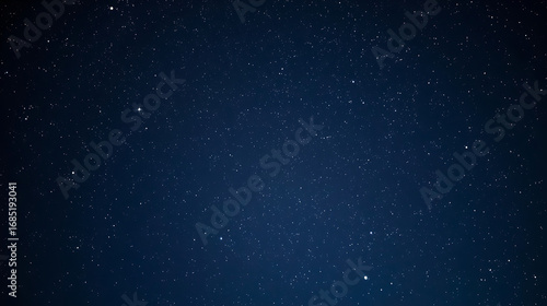 The night sky is filled with numerous sparkling stars, scattered across a deep navy blue background, creating a peaceful and magical atmosphere.