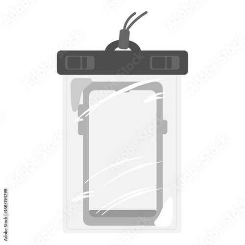 スマートフォン　防水ケース　イラスト