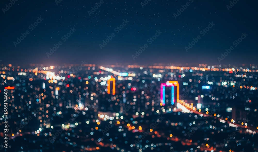Fototapeta premium Night cityscape