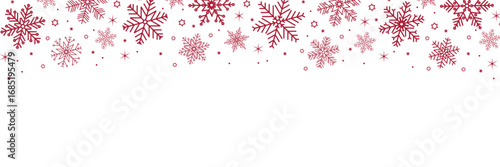 christmas banner with snowflake border vector illustration