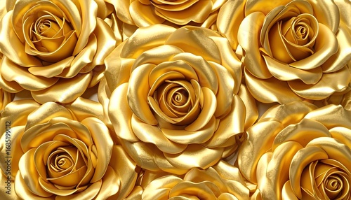 Golden roses shine brightly