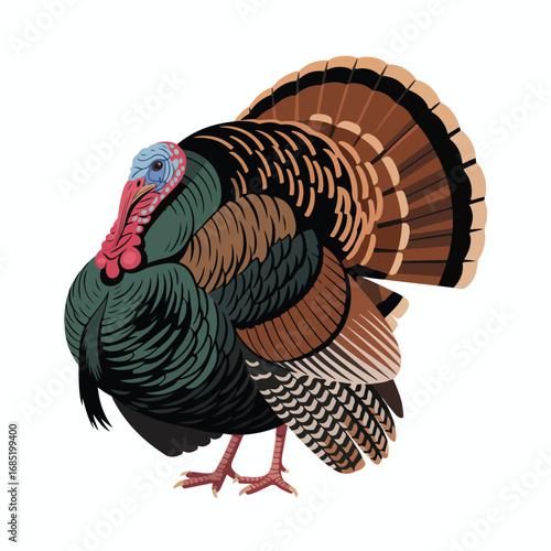 Illustration of a turkey, vector format