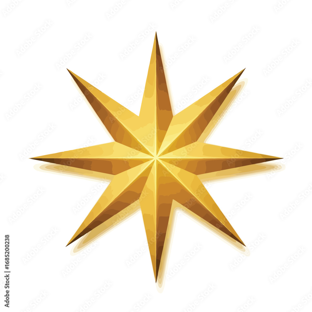Obraz premium Golden star icon vector