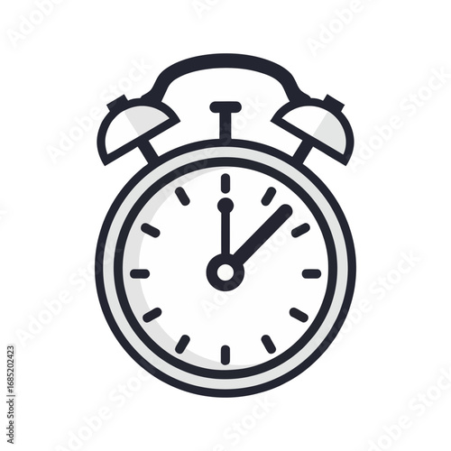 Classic alarm clock illustration signaling time, deadlines, schedules, and project management needs