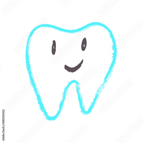 Children's icon with wax crayons and pastels